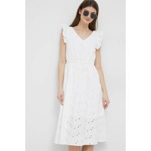 Bavlněné šaty PS Paul Smith bílá barva, mini