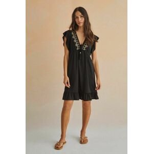 Šaty women'secret EASY FIT černá barva, mini, oversize, 5545131