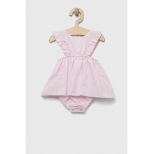 Dětské bavlněné šaty Jamiks růžová barva, mini