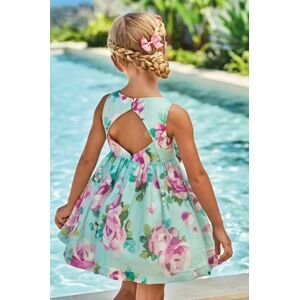 Dívčí šaty Mayoral tyrkysová barva, mini