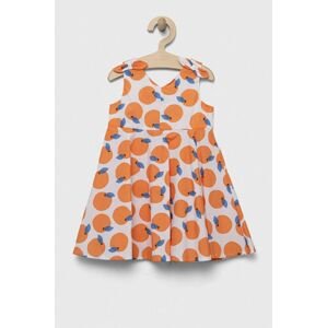 Dětské bavlněné šaty Birba&Trybeyond oranžová barva, mini