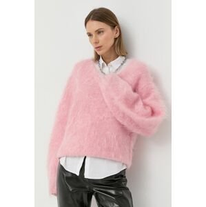 Vlněný svetr By Malene Birger Hamie dámský, růžová barva,