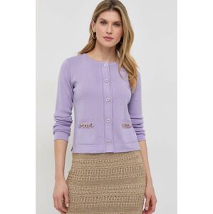 Vlněný svetr Luisa Spagnoli fialová barva, lehký