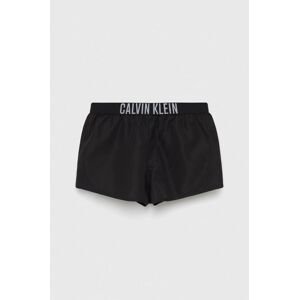 Dětské plážové kraťasy Calvin Klein Jeans černá barva