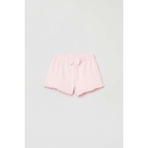 Kojenecké šortky OVS růžová barva, hladké