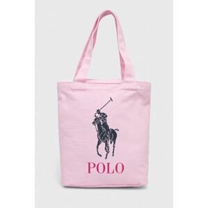 Dětská kabelka Polo Ralph Lauren růžová barva