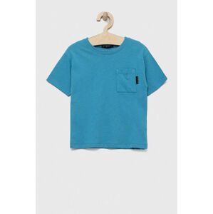 Dětské bavlněné tričko Sisley s potiskem