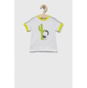 Bavlněné dětské tričko Birba&Trybeyond bílá barva