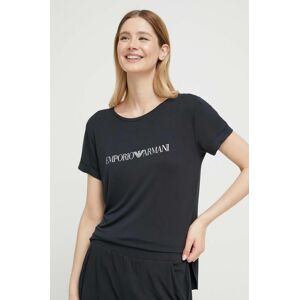 Plážové tričko Emporio Armani Underwear černá barva