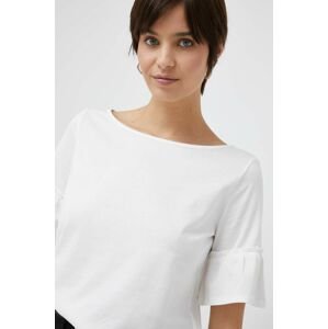 Bavlněné tričko Pennyblack bílá barva