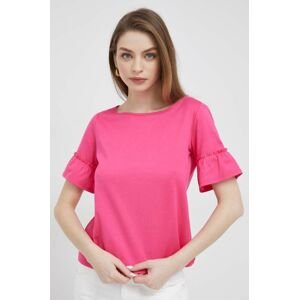 Bavlněné tričko Pennyblack růžová barva