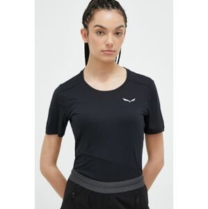 Sportovní tričko Salewa Puez Sporty Dry černá barva