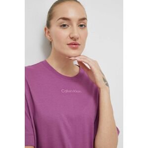 Sportovní tričko Calvin Klein Performance Essentials fialová barva