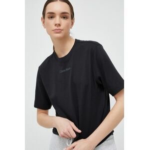 Sportovní tričko Calvin Klein Performance Essentials černá barva