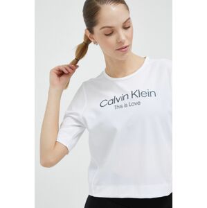 Tréninkové tričko Calvin Klein Performance Pride bílá barva