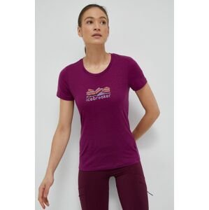 Sportovní tričko Icebreaker Tech Lite II fialová barva