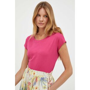 Bavlněné tričko MAX&Co. růžová barva