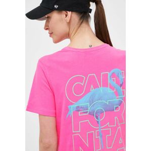 Bavlněné tričko 4F růžová barva