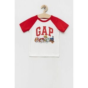 Dětské tričko GAP x Paw Patrol červená barva, s potiskem