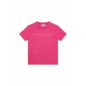 Dětské bavlněné tričko Marc Jacobs fialová barva, s potiskem