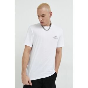 Bavlněné tričko Jack & Jones JJEFELIX bílá barva, s potiskem, 12224600
