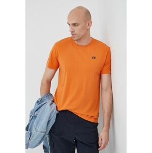 Bavlněné tričko La Martina oranžová barva, s aplikací