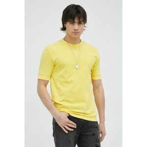 Bavlněné tričko Drykorn Raphael žlutá barva