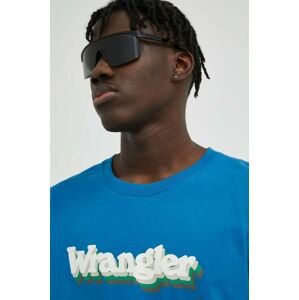 Bavlněné tričko Wrangler s potiskem