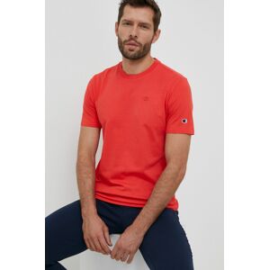 Bavlněné tričko Champion červená barva
