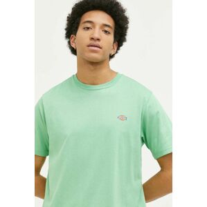 Bavlněné tričko Dickies zelená barva