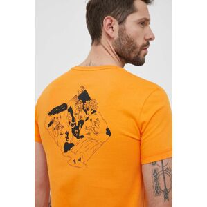 Tričko Mammut Massone Crag oranžová barva, s potiskem