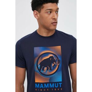 Sportovní triko Mammut Trovat tmavomodrá barva, s potiskem