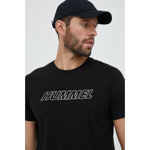 Tréninkové tričko Hummel Callum černá barva, s potiskem
