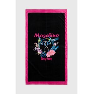 Ručník Moschino Underwear černá barva