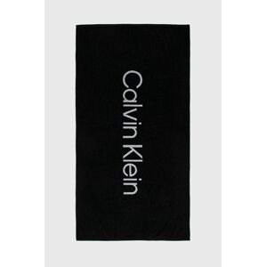 Dětský bavlněný ručník Calvin Klein Jeans černá barva