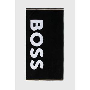 Bavlněný ručník Boss černá barva