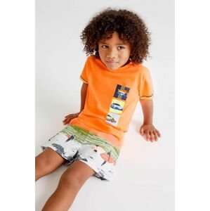 Dětské plavkové šortky Mayoral oranžová barva