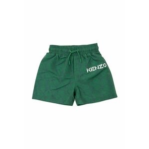 Dětské plavkové šortky Kenzo Kids zelená barva