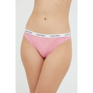 Kalhotky brazilky Calvin Klein Underwear růžová barva