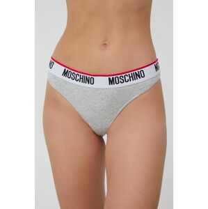 Tanga Moschino Underwear šedá barva