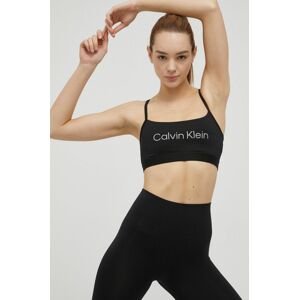 Sportovní podprsenka Calvin Klein Performance Ck Essentials černá barva