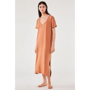 Pyžamová košile Etam dámská, oranžová barva