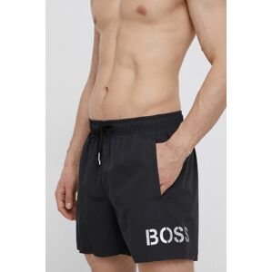 Plavkové šortky Boss černá barva
