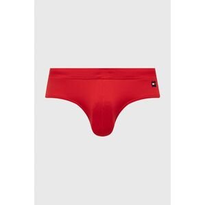 Plavky Tommy Hilfiger červená barva