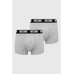 Boxerky Moschino Underwear pánské, šedá barva