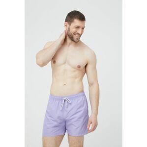 Plavkové šortky John Frank fialová barva