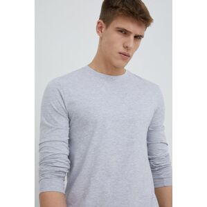 Bavlněné tričko s dlouhým rukávem Outhorn šedá barva