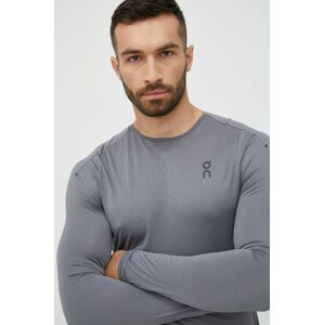 Běžecké triko s dlouhým rukávem On-running Performance šedá barva