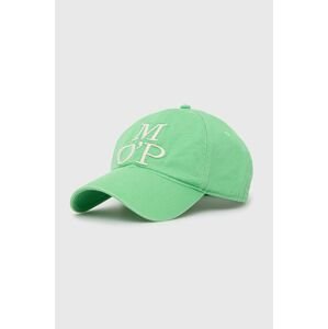 Čepice Marc O'Polo zelená barva, s aplikací