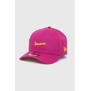 Bavlněná čepice New Era růžová barva, s aplikací